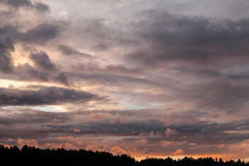 dramatic sky with clouds