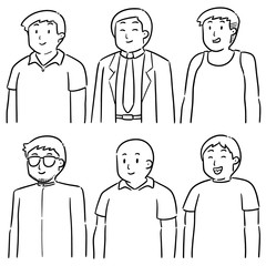 vector set of people