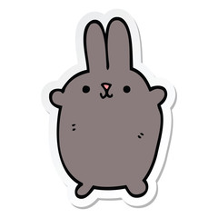 sticker of a cartoon rabbit