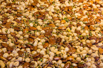 Turkish delights, nut sweet dessert gozinaki, Istanbul
