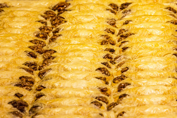 Turkish sweets traditional delights, dessert Baklava pastries