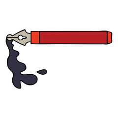 quirky hand drawn cartoon ink pen