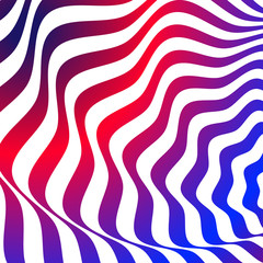 Colorful abstract wavy stripes background. Vector illustration