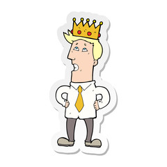 sticker of a cartoon prince