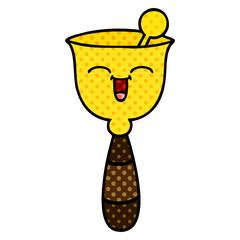 comic book style cartoon school bell