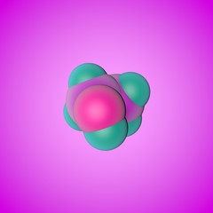 Molecular structure of ethanol (drinking alcohol, ethyl alcohol). Scientific background. 3d illustration