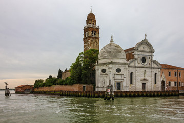 Fototapeta na wymiar Venice island sea view, Italy. Murano