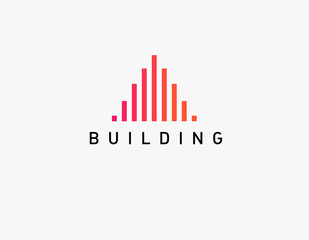 Abstract logo icon geometric line building company