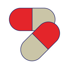 Medical pills isolated