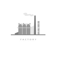 Composition on the theme of factories and production. Suitable for creating corporate identity, logo, advertising