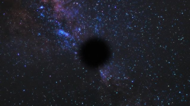 A black hole in space