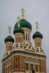 Fototapeta na wymiar Russische Kathedrale in Nizza, Frankreich