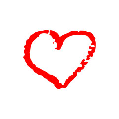 Heart vector. Hand drawn icon.