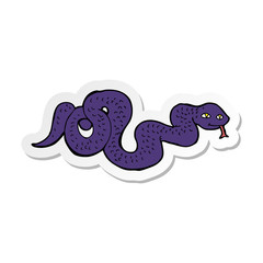 sticker of a cartoon snake