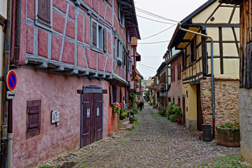 Village d'Eguisheim, Alsace, Haut-Rhin, Grand Est, France