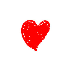 Heart vector. Hand drawn icon.