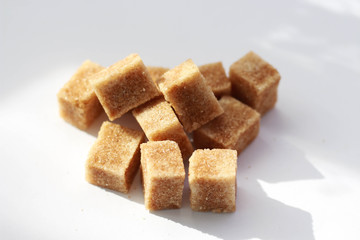 brown sugar lumps close up