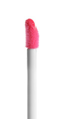 Applicator with liquid lipstick isolated on white