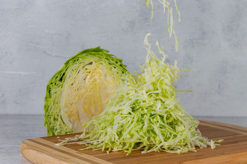 Obraz premium Fresh green cabbage