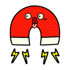 comic book style cartoon magnet