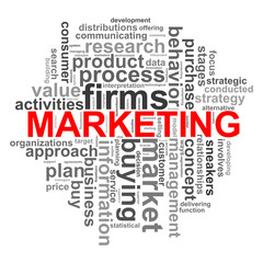 Circular design marketing word tags