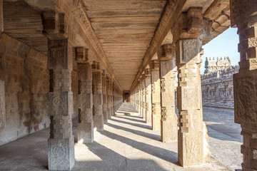 Airavateswara temple constructed by the Rajaraja Chola II in the 12th century AD. The temple is a recognised UNESCO World heritage monument Kumbakonam,Darasuram,Tamilnadu,india