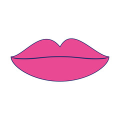 Woman sexy lipstick cartoon