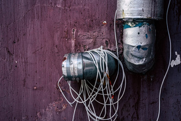 old water pipes and valves