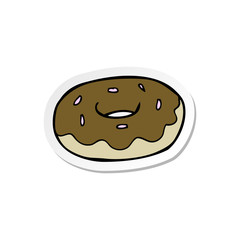sticker of a cartoon donut