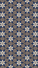 Ornate geometric pattern and abstract colored background