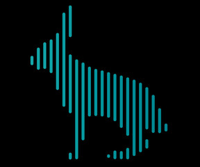 The linear illustration of a rabbit Logo Animal vector illustration