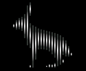 The linear illustration of a rabbit Logo Animal vector illustration