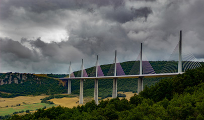 bridge in storm