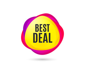 Best deal. Special offer Sale sign. Advertising Discounts symbol. Gradient sales tag. Abstract shopping banner. Template for design. Vector