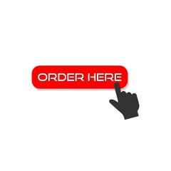 Red order now sign or icon