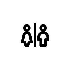 Couple icon. WC door sign