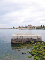 brzeg na kamienistej plaży w Zadarze