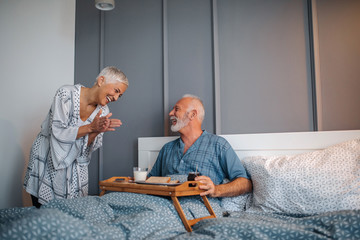 Happiness is having breakfast in bed