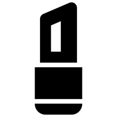 Lipstick icon. Woman fashion beauty sign