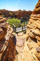 hiking over the bridge in kings canyon, watarrka national park, northern territory, australia 5