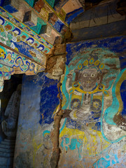 Interiors of monastery, Reeshum Monastery, Gyalshing, West Sikkim, Sikkim, India