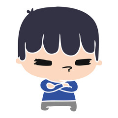 cartoon of a kawaii cute cross boy