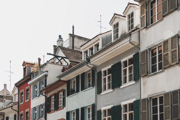 Fototapeta na wymiar Streets and buildings of Basel, Switzerland