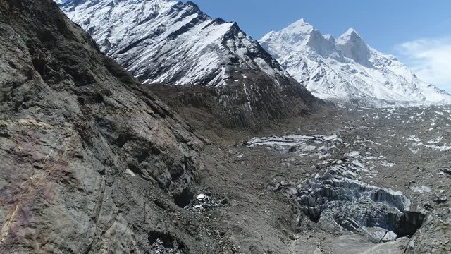 Gomukh or Gaumukh Uttarakhand, India
Gomukh is the terminus or snout of the Gangotri Glacier & the source of the Bhagirathi River, one of the primary headstreams of the Ganges River.In Upper Himalayas