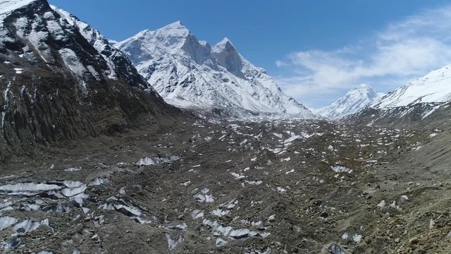 Gomukh or Gaumukh Uttarakhand, India
Gomukh is the terminus or snout of the Gangotri Glacier & the source of the Bhagirathi River, one of the primary headstreams of the Ganges River.In Upper Himalayas
