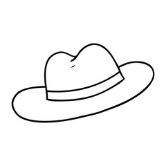 line drawing doodle of a hat