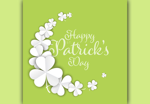 Square St. Patrick's Day Card Layout