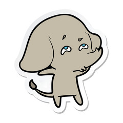 sticker of a cartoon elephant remembering