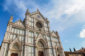 Fototapeta na wymiar Basilica of the Holy Cross in Florence