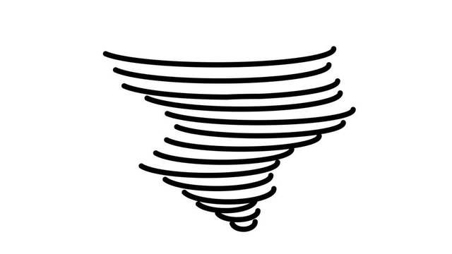 line icon animation hurricane